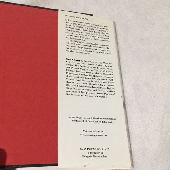 Tom Clancy The Bear and the Dragon hardback book. Vintage circa 2000. - Picture 5 of 6